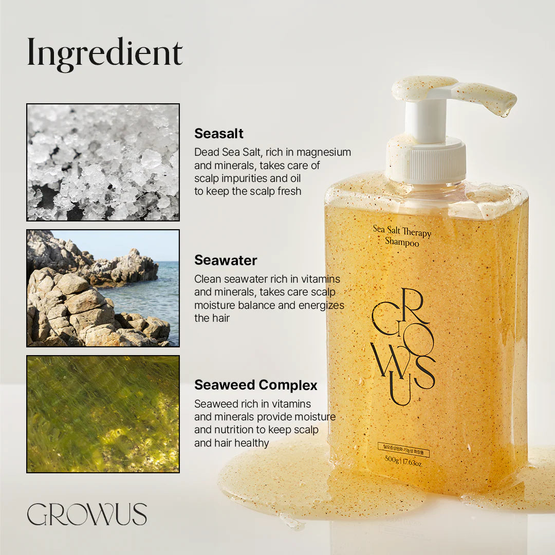 GROWUS Seasalt Therapy Shampoo 500ml / 16.91 fl.oz.
