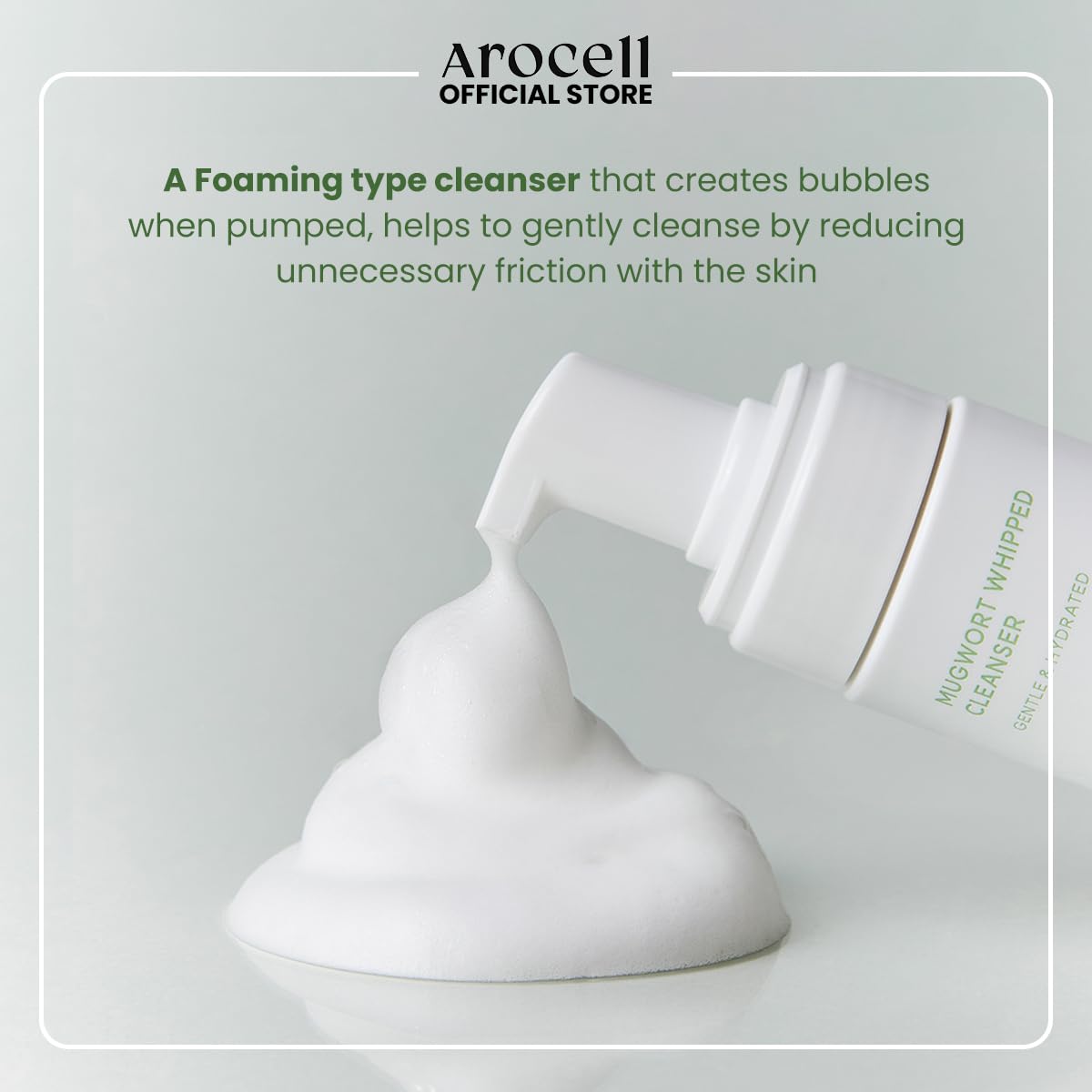 AROCELL Mugwort Whipped Micro Bubble Foaming Cleanser