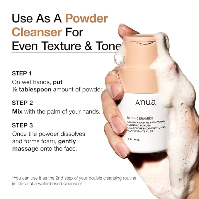 ANUA Rice Enzyme Brightening Cleansing Powder 40g/1.41fl.oz.