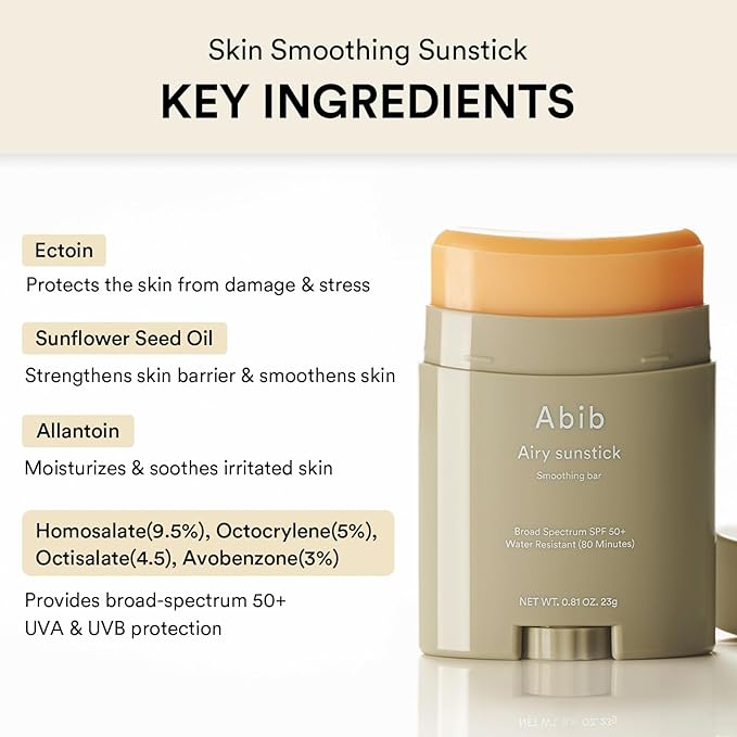ABIB Airy Sunstick Smoothing Bar SPF50 23g 0.81oz