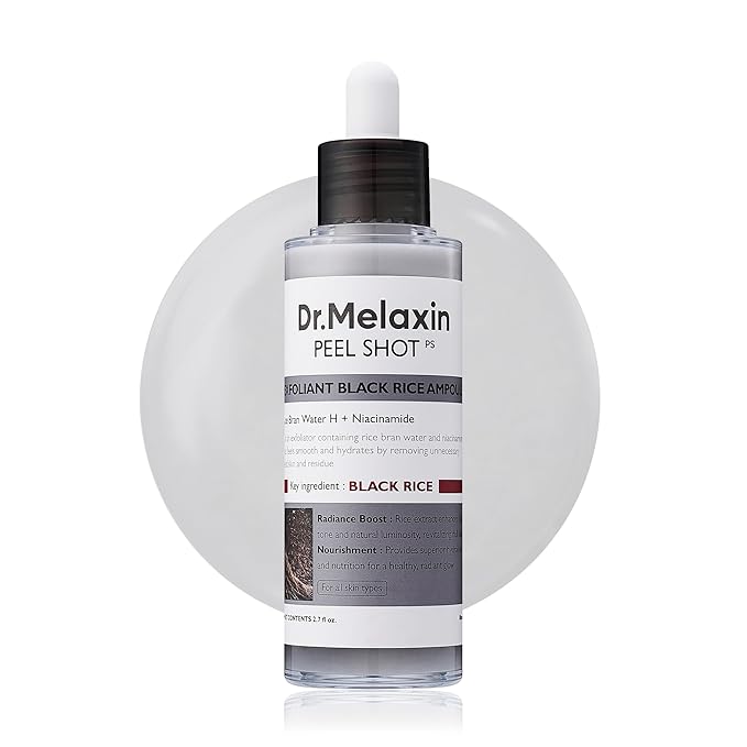 DR MELAXIN Peel Shot Glow Black Rice Peeling Ampoule 80ml