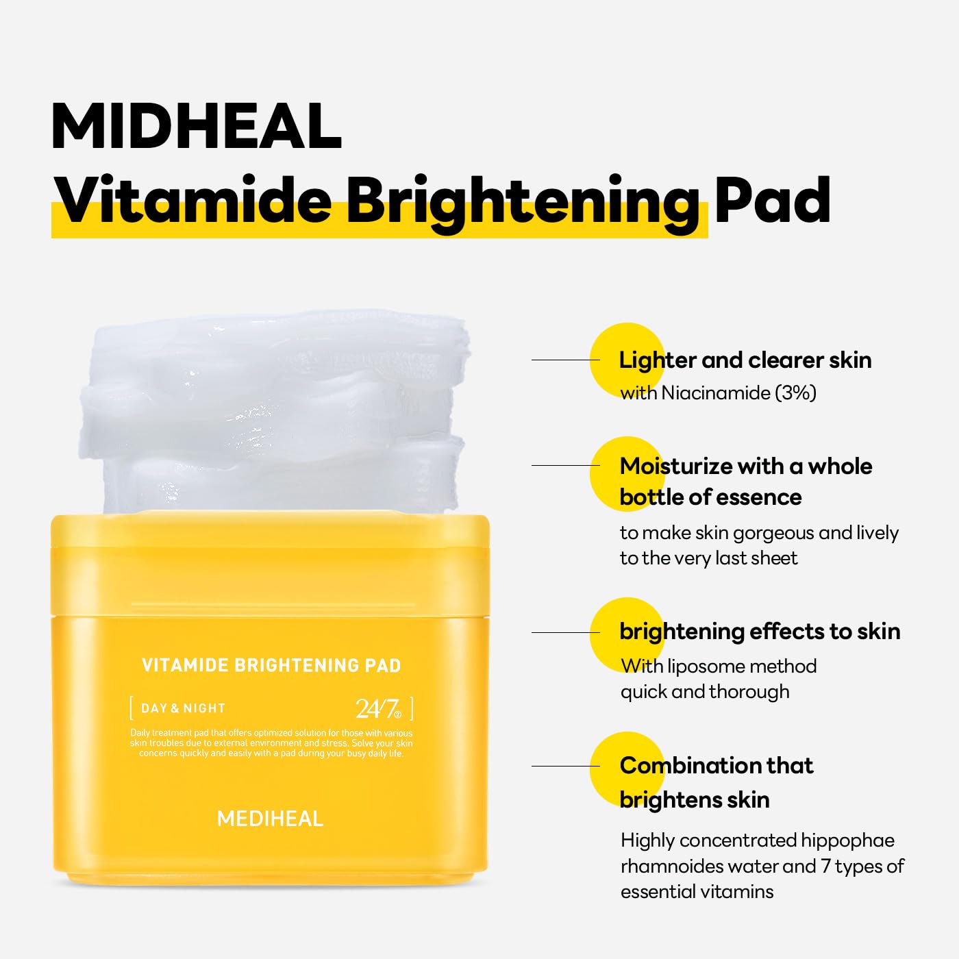 MEDIHEAL Vitamide Brightening Pad 100 Pads