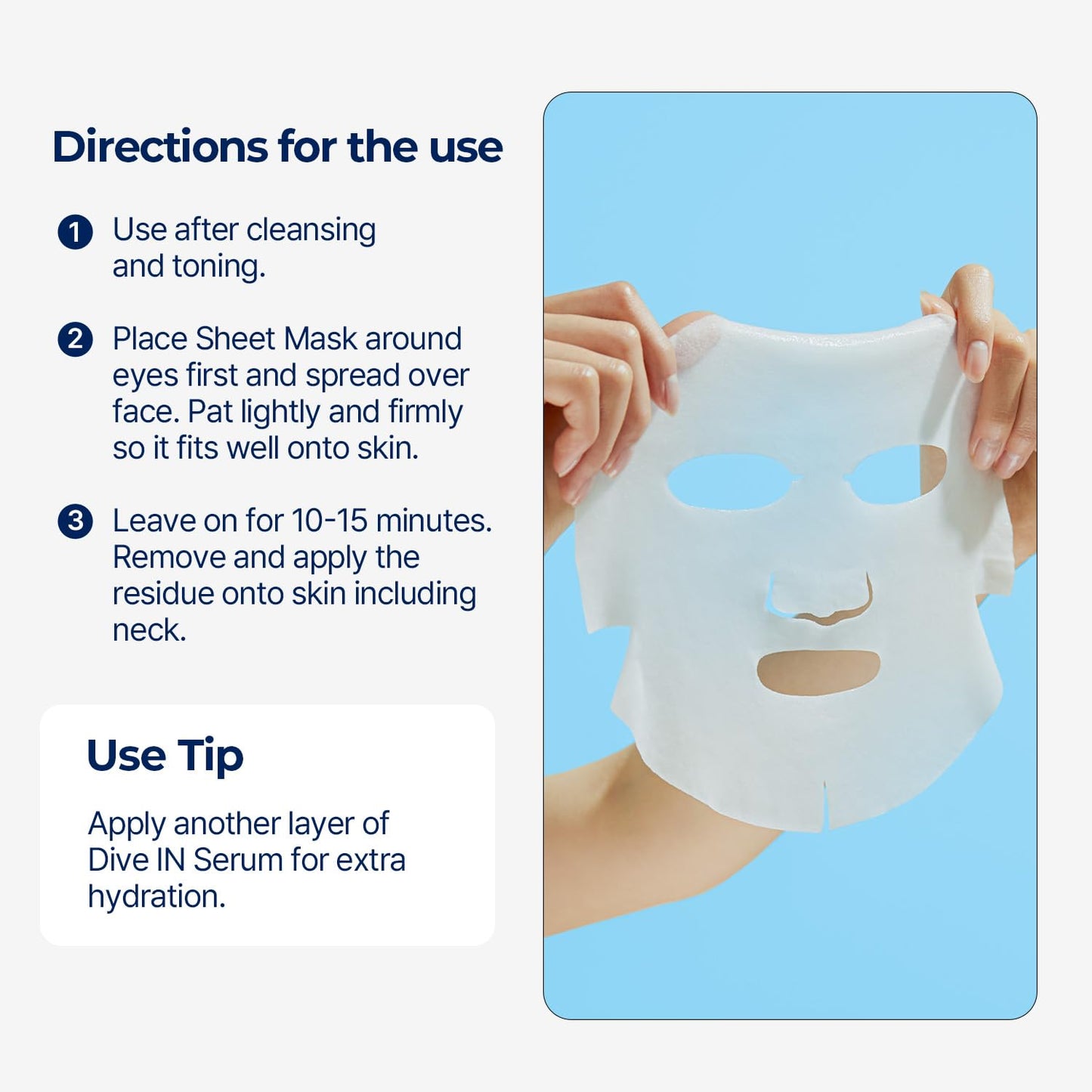 TORRIDEN DIVE-IN Hyaluronic Acid Facial Sheet Mask 1 Sheet