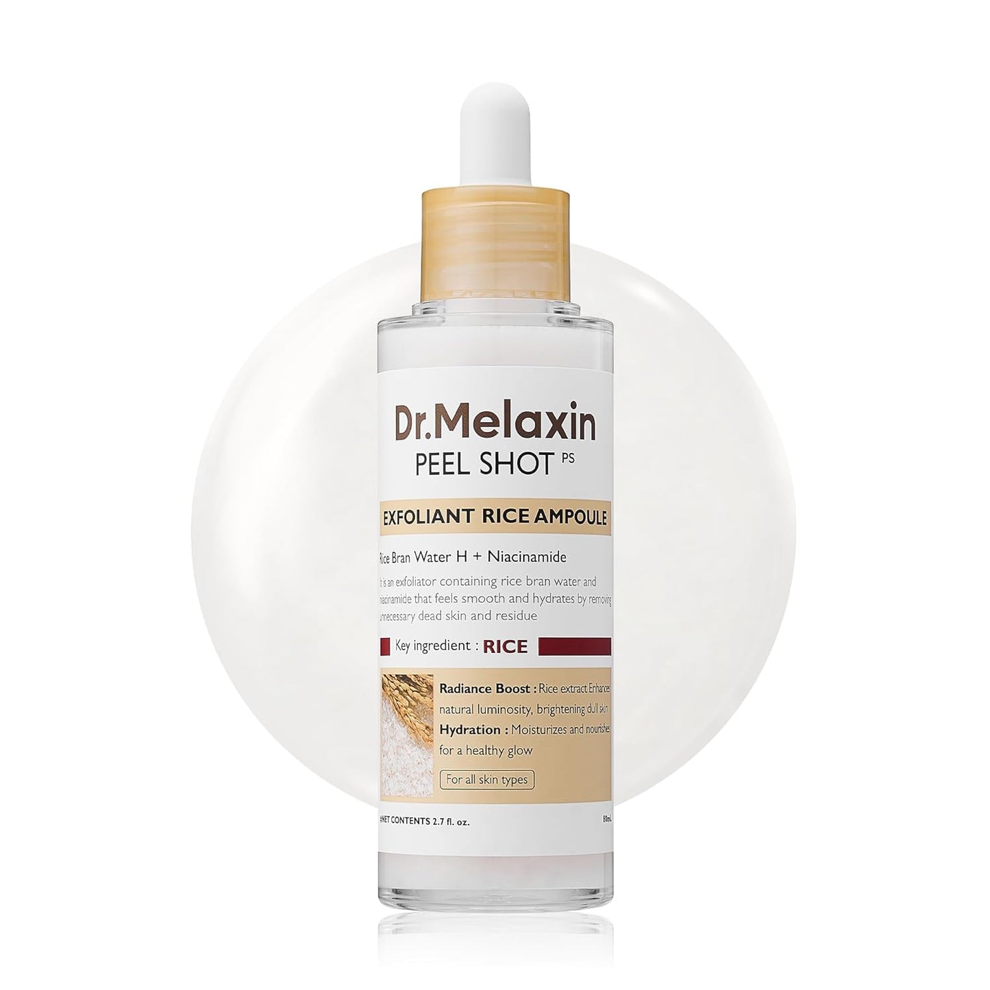 DR MELAXIN Peel Shot Glow White Rice Peeling Ampoule 80ml