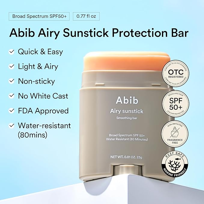 ABIB Airy Sunstick Smoothing Bar SPF50 23g 0.81oz