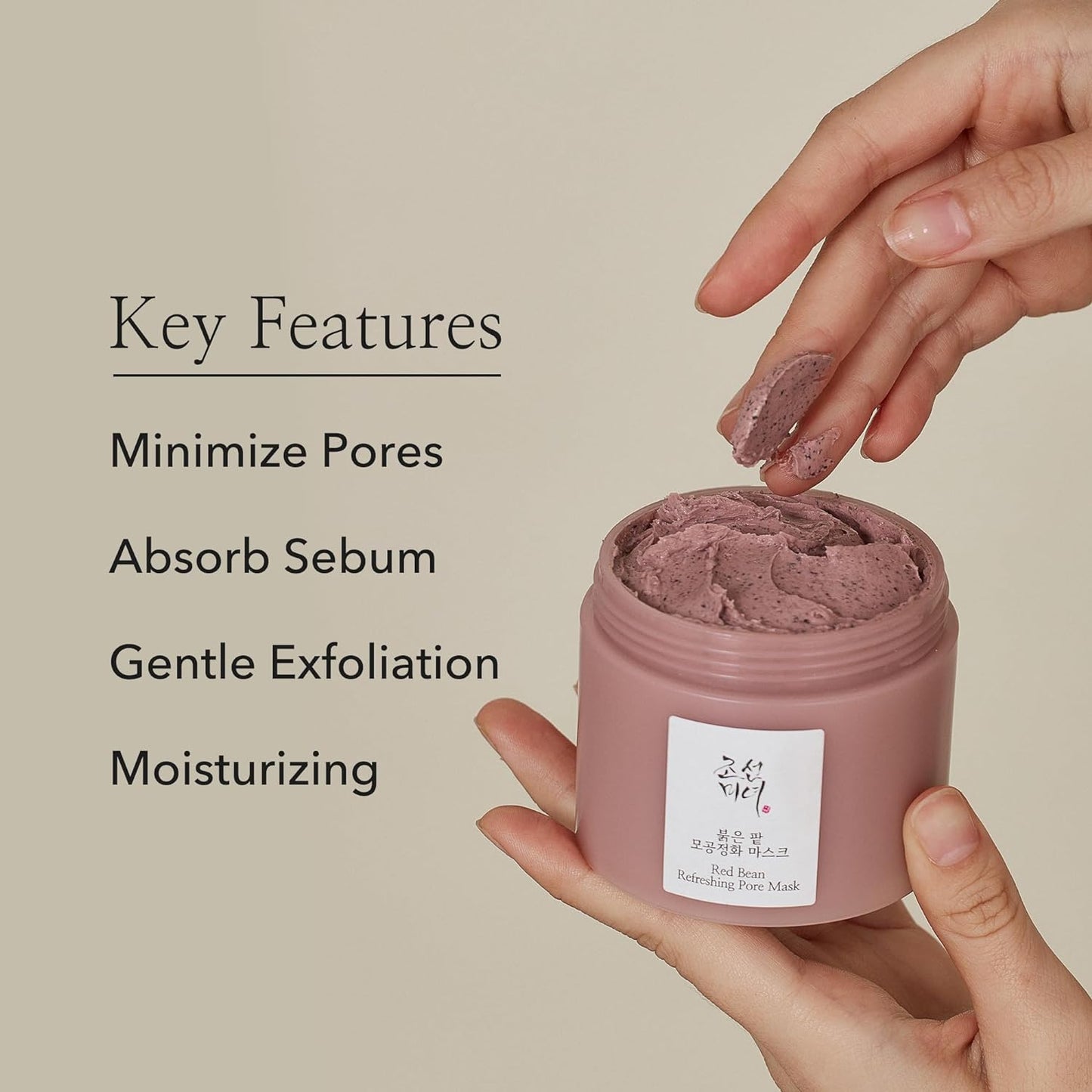 BEAUTY OF JOSEON Red Bean Pore Refreshing Mask 140ml, 4.73 fl.oz