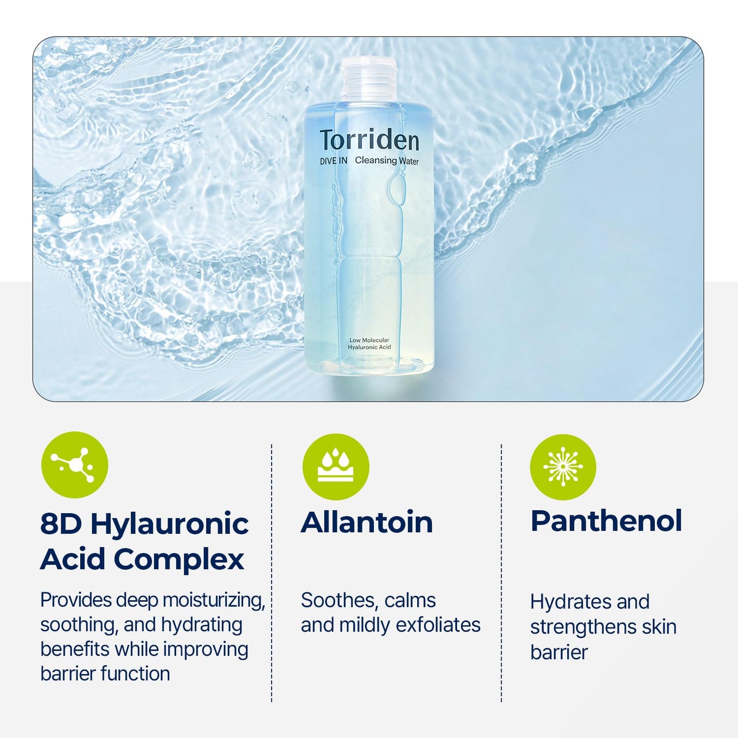 TORRIDEN DIVE-IN Low Molecular Hyaluronic Acid Cleansing Water 400ml