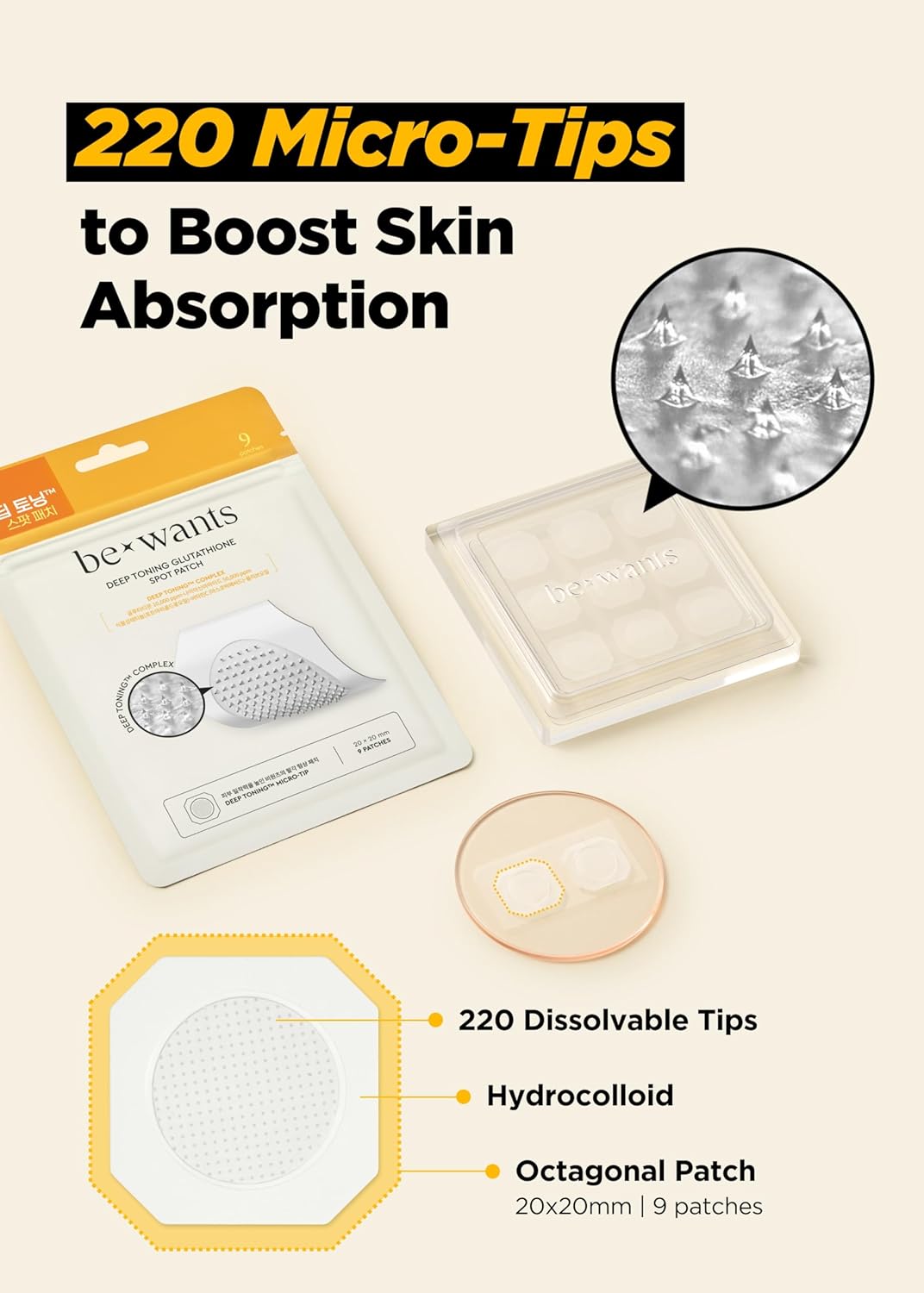 BEWANTS Deep Toning Glutathione Spot Patch 9 Patches