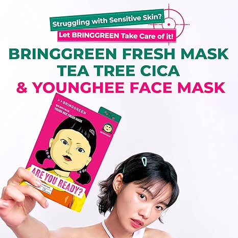 BRINGGREEN X SQUID GAME Edition Fresh Facial Mask 10ea