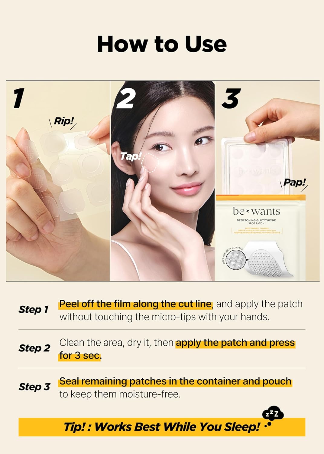 BEWANTS Deep Toning Glutathione Spot Patch 9 Patches