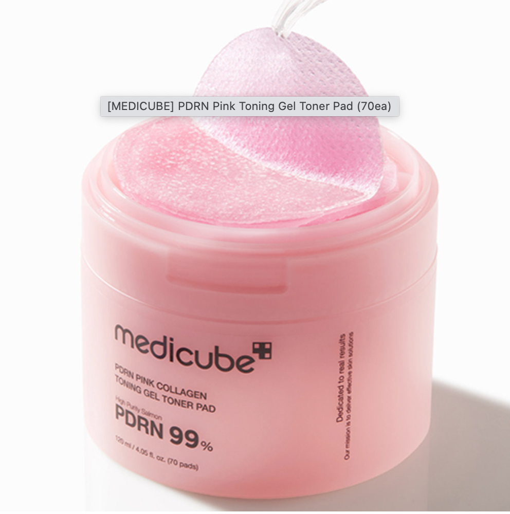 MEDICUBE PDRN Pink Collagen Toning Gel Toner Pad 70 Pads