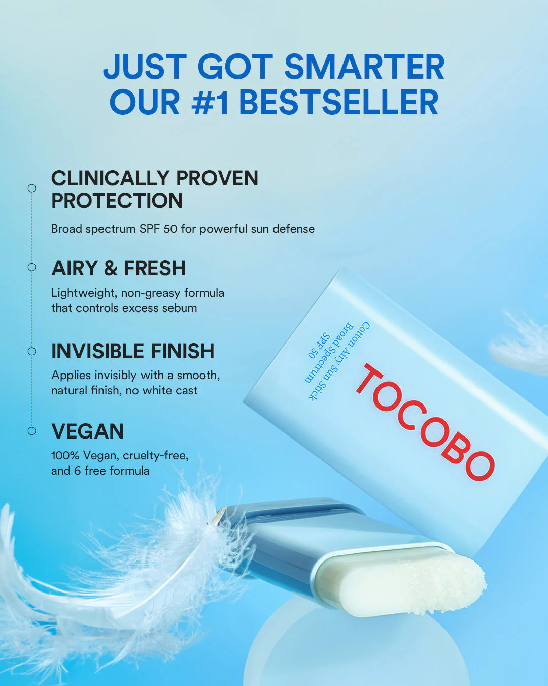 TOCOBO Cotton Airy Sun Stick Sun Screen Broad Spectrum SPF 50