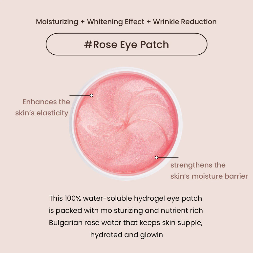 HEIMISH Bulgarian Rose Water Hydrogel Eye Patch 1.4g/0.05oz *60pcs