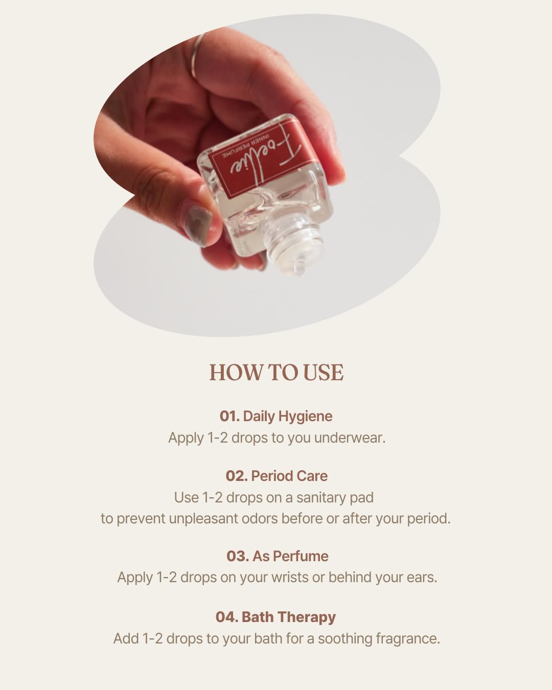 FOELLIE eau de Bijou Feminine Inner Beauty Perfume for Underwear 5ml 0.169 fl.oz