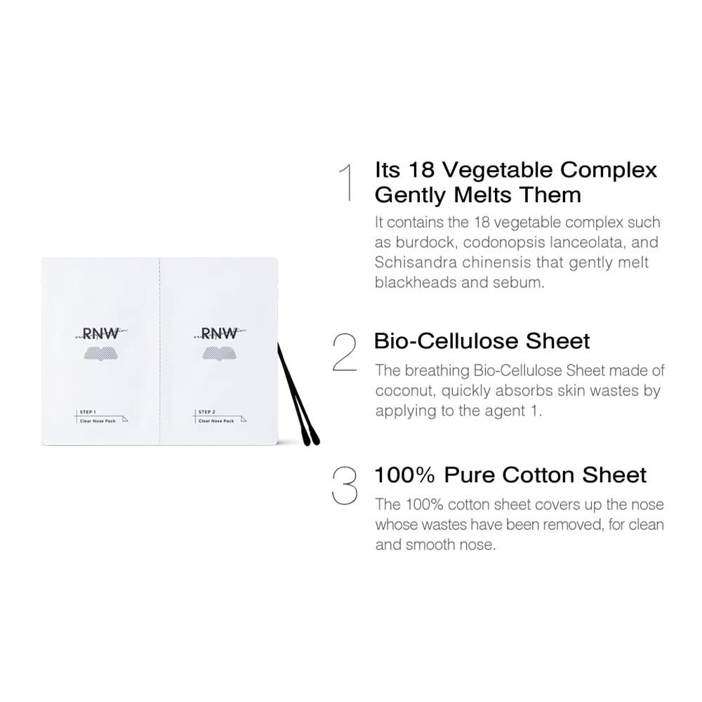 RNW Goodbye Blackhead 2 Step Clear Nose Pore Mask 5 Sheets