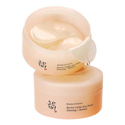BEAUTY OF JOSEON Revive Under Eye Patches with Ginseng and Retinal – 60 Patches / 30 Pairs