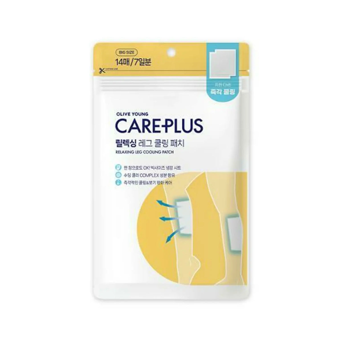 CAREPLUS Relaxing Leg Cooling Patch 14P