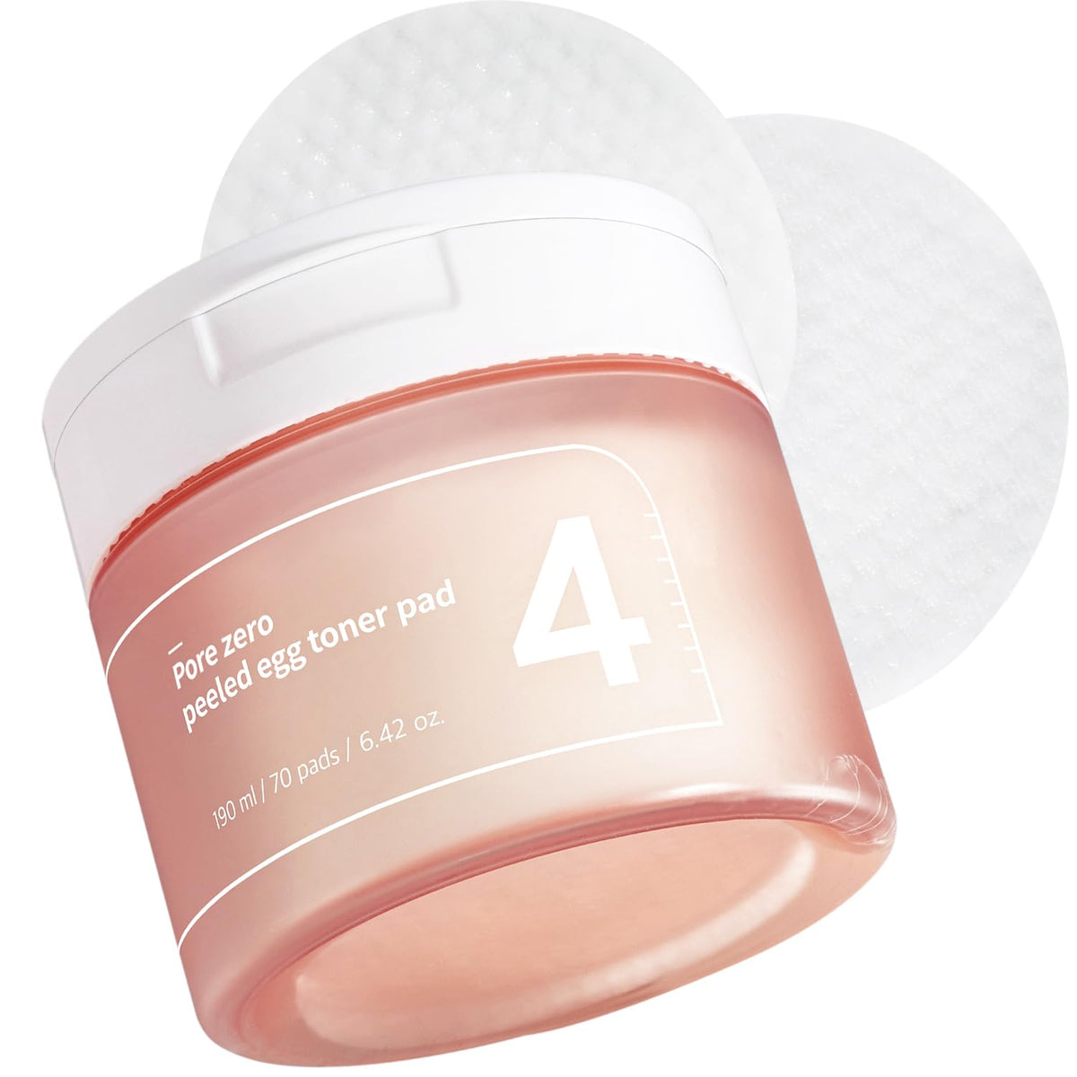 NUMBUZIN Pore Zero Peeled Egg Toner Pad 70 Pads/6.42 fl. oz.