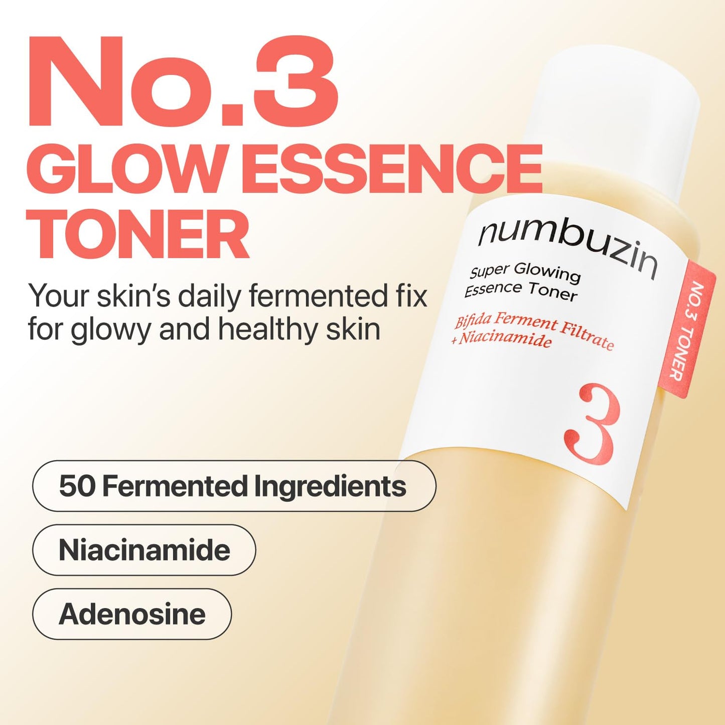 NUMBUZIN No.3 Toner | Super Glowing Essence Toner 200ml 6.76 fl. oz.