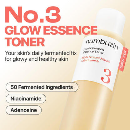 NUMBUZIN No.3 Toner | Super Glowing Essence Toner 200ml 6.76 fl. oz.