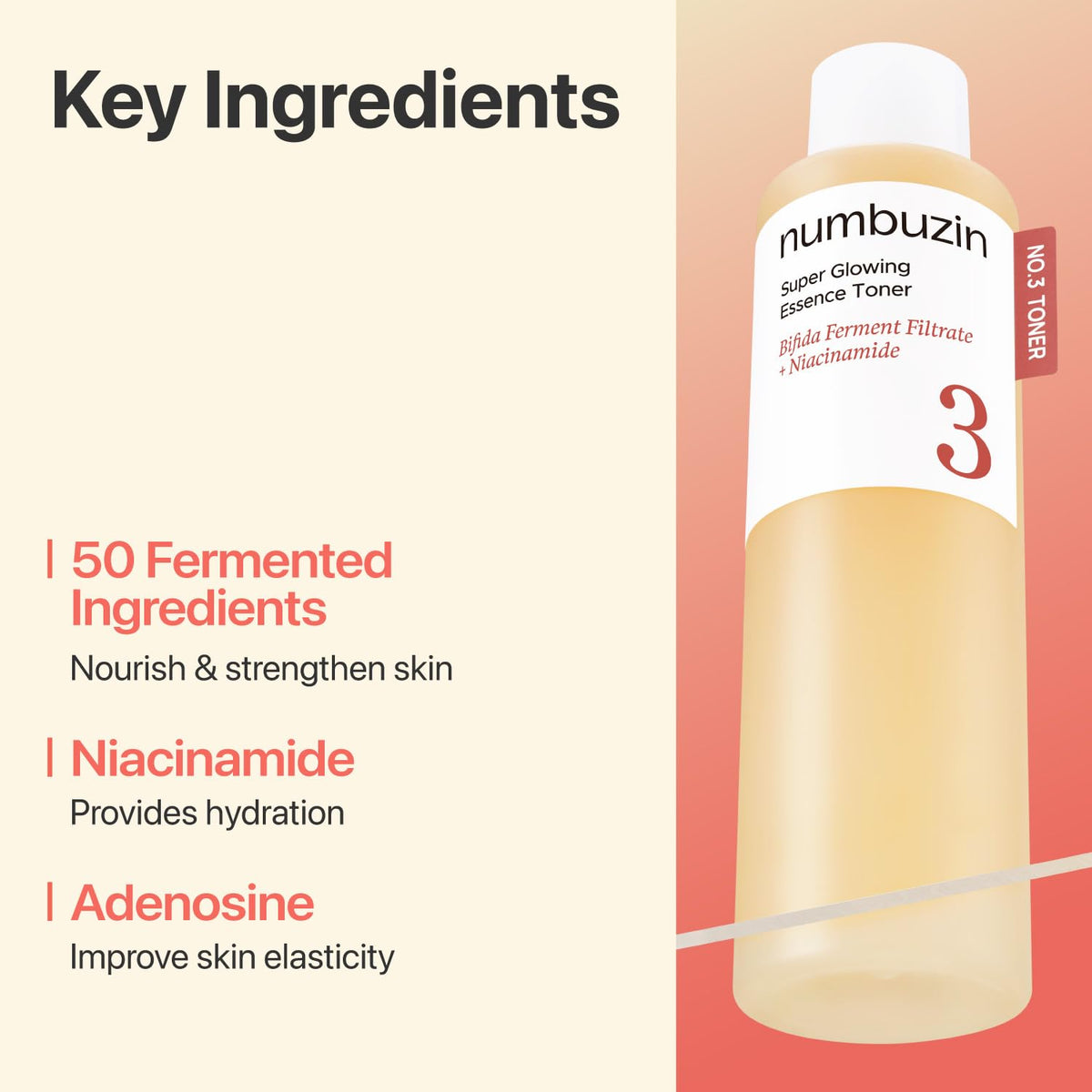 NUMBUZIN No.3 Toner | Super Glowing Essence Toner 200ml 6.76 fl. oz.
