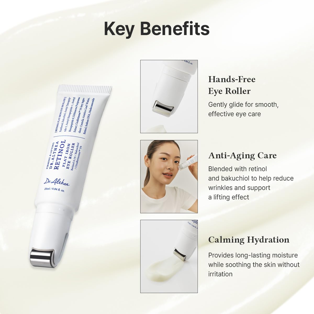 DR ALTHEA Retinol Flat Iron Eye Roller 25ml 0.84 fl oz