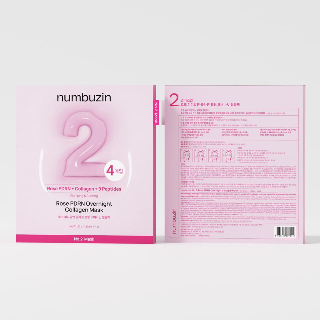 NUMBUZIN No.2 Overnight Rose PDRN Overnight Collagen Mask 4 Sheets