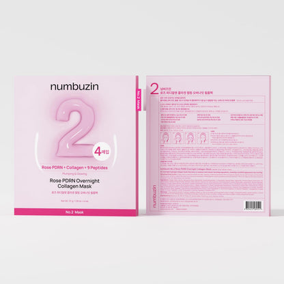 NUMBUZIN No.2 Overnight Rose PDRN Overnight Collagen Mask 4 Sheets