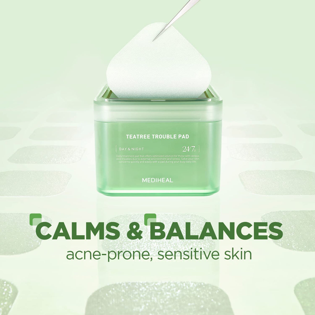 MEDIHEAL Teatree Trouble Toner Pads with Tea Tree & Lactobacillus 100 Pads