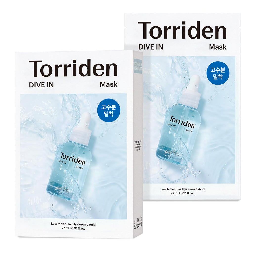 TORRIDEN DIVE-IN Hyaluronic Acid Facial Sheet Mask 10 Sheets
