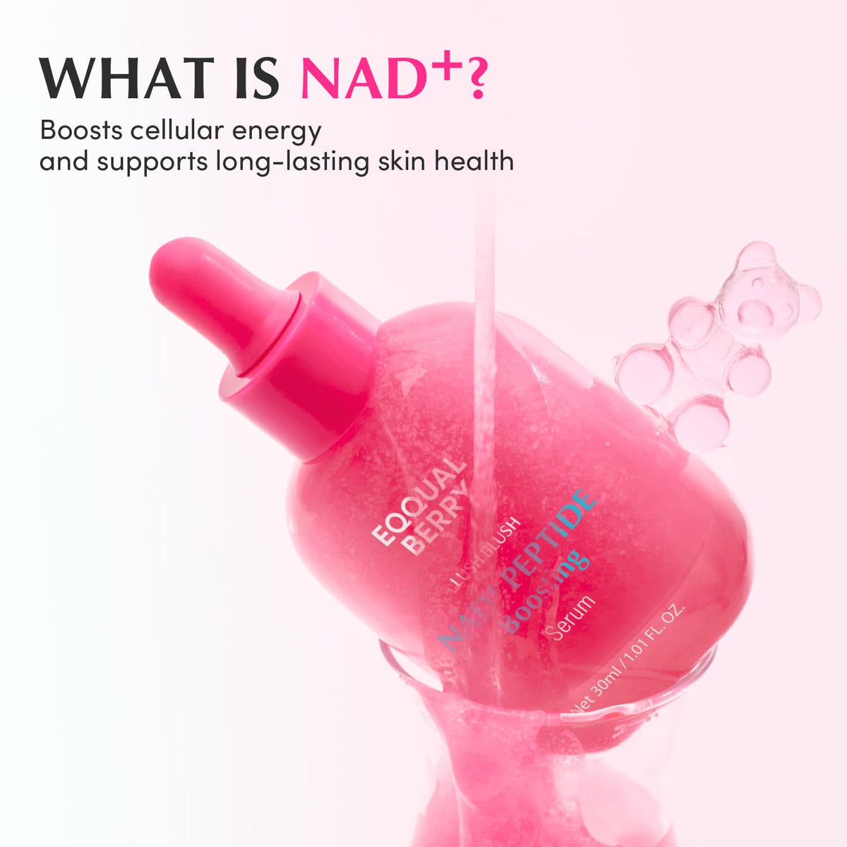 EQQUALBERRY NAD+ Peptide Boosting Smoothie Serum 1.01oz 30ml