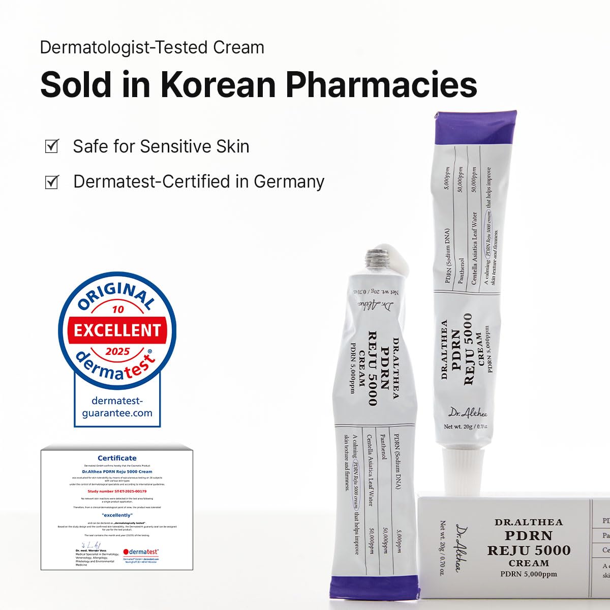 DR ALTHEA PDRN Reju 5000 Cream PDRN 5,000 PPM  20g 0.7 Fl Oz