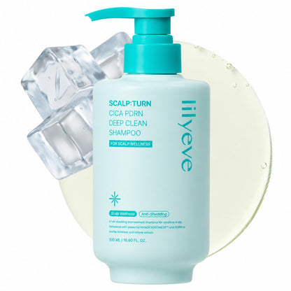 LILYEVE SCALP:TURN CICA PDRN Deep Clean Shampoo, 500ml