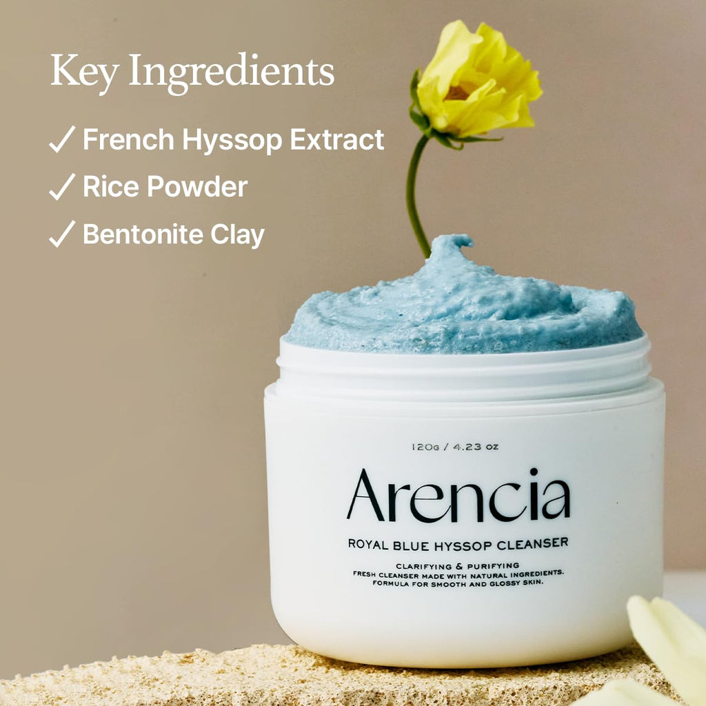 ARENCIA Hyssop Brightening & Deep-Cleansing Face Scrub & Exfoliator 120g 4.23oz