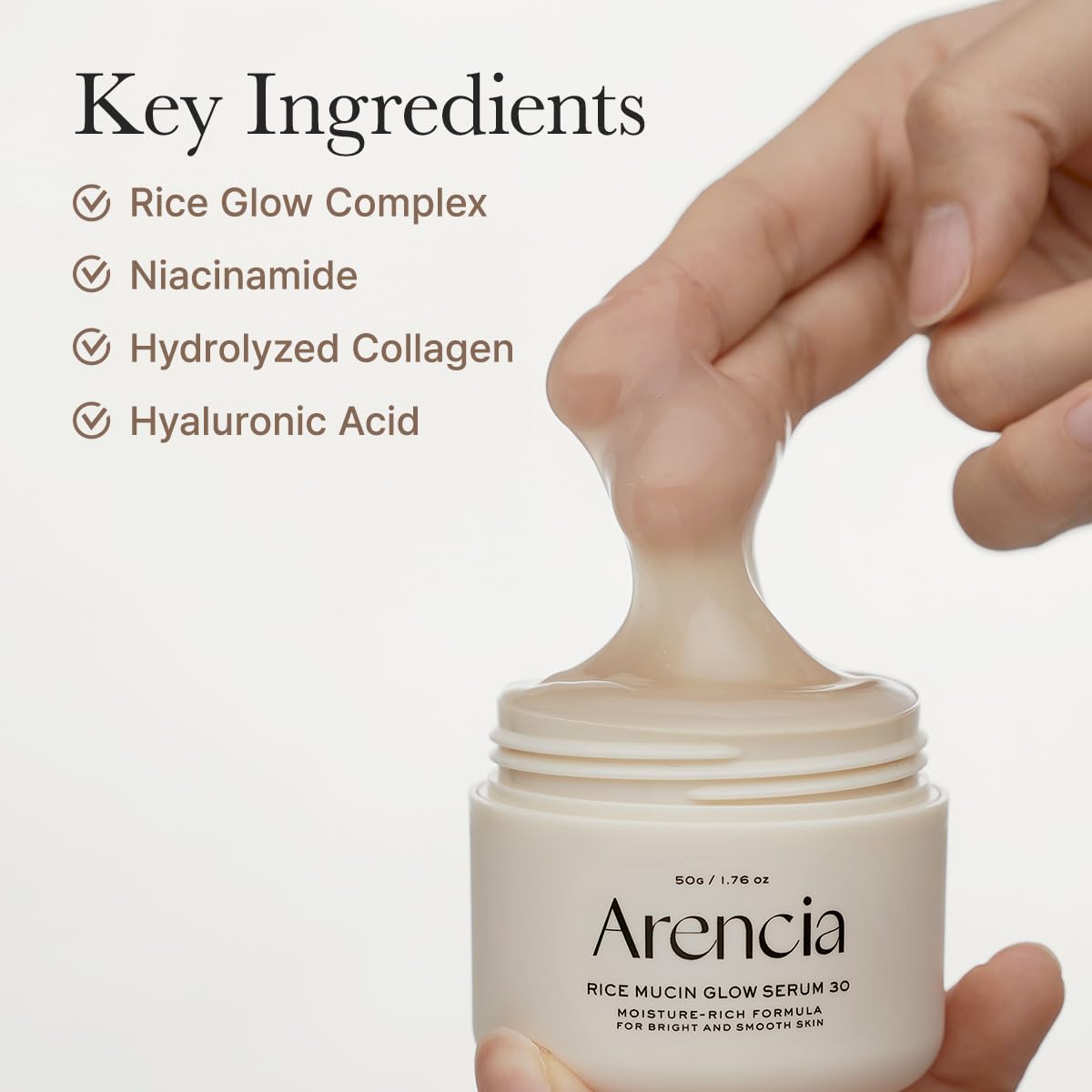 ARENCIA Rice Mucin Overnight Glow Face Mask Serum 30ml 1.76 oz
