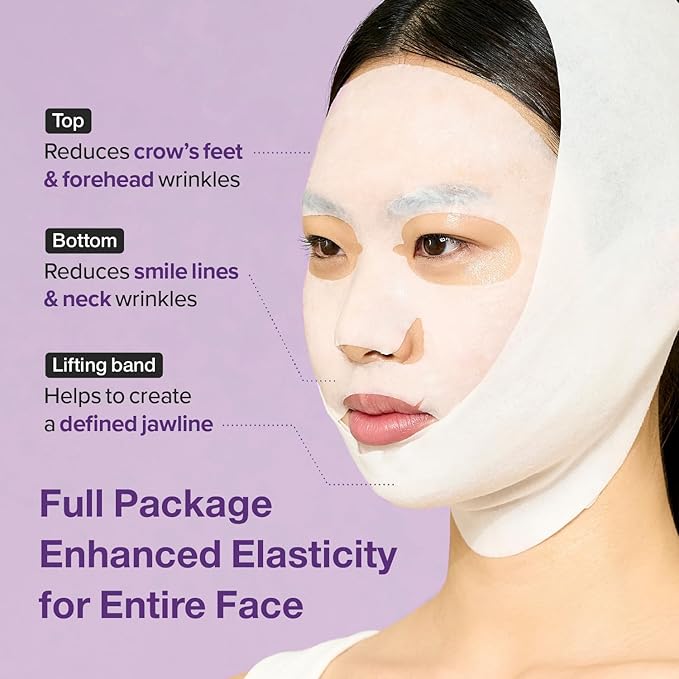 NUMBUZIN No.9 NAD+ BIO Lifting-sil Full Face Mask 4 Sheets+Lifting Band