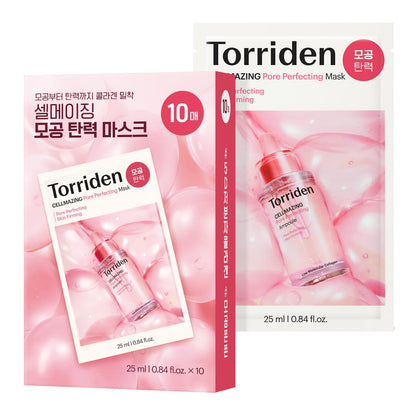 TORRIDEN Cellmazing Low Molecular Collagen Firming Gel Facial & Neck Sheet Mask 10 Sheets