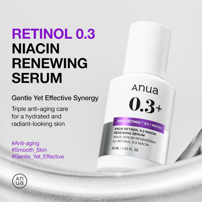 ANUA Retinol Serum 0.3% Retinol, 5% Niacinamide 30ml /1.01 fl.oz.