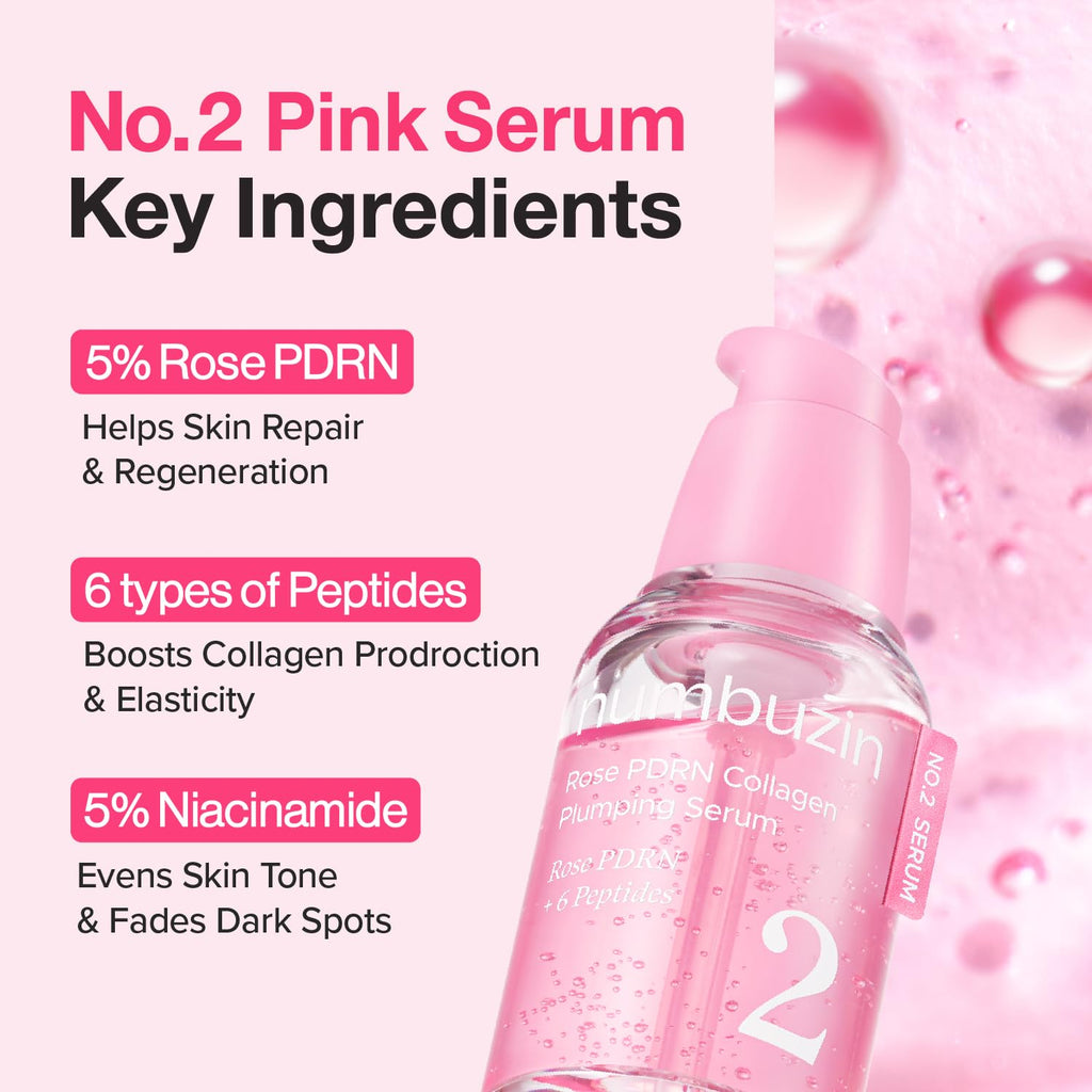 NUMBUZIN No.2 Serum Rose PDRN Collagen Plumping Serum 30ml 1.01 fl.oz.