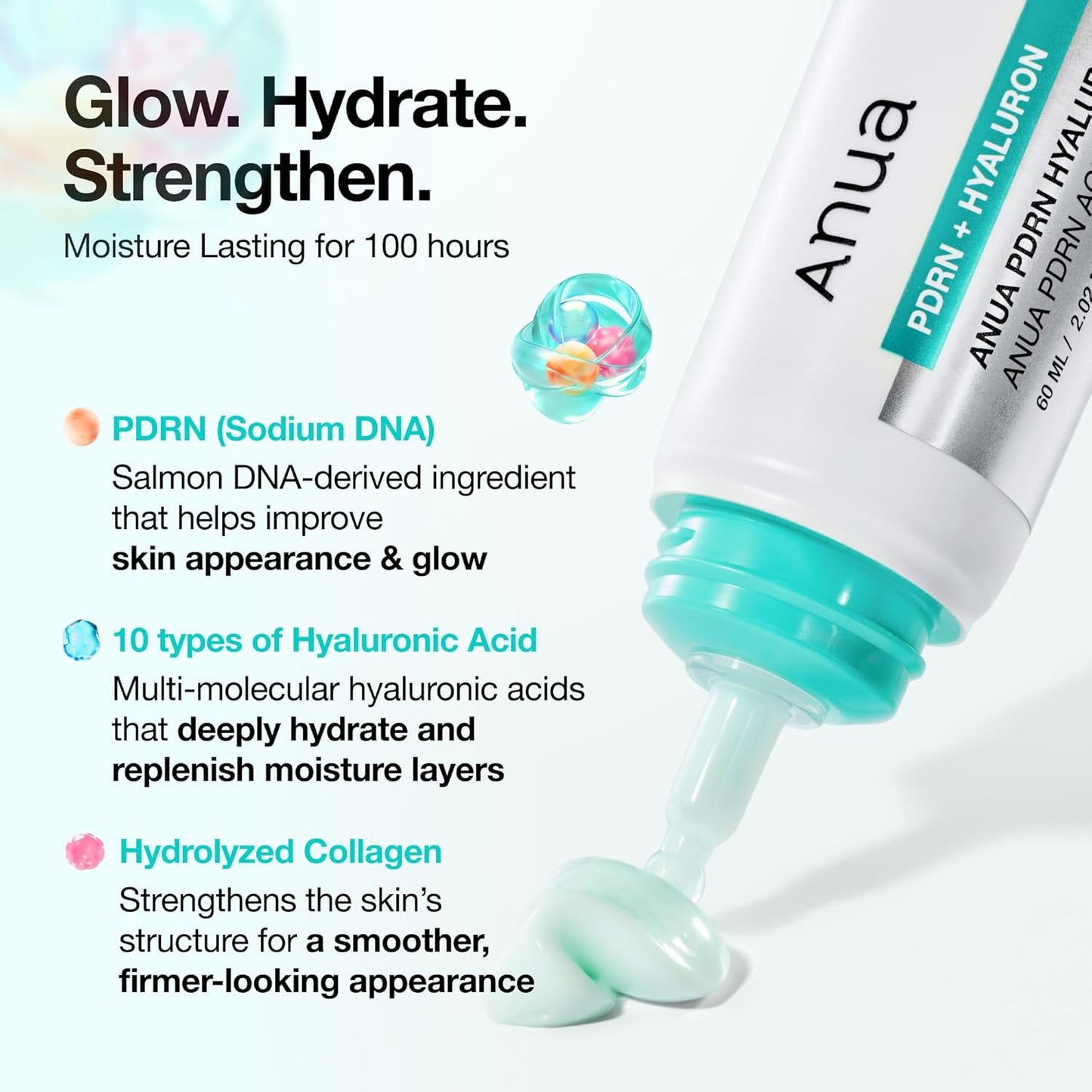 ANUA PDRN Hyaluronic Acid 100 Moisturizing Cream 60ml 2.02 fl oz