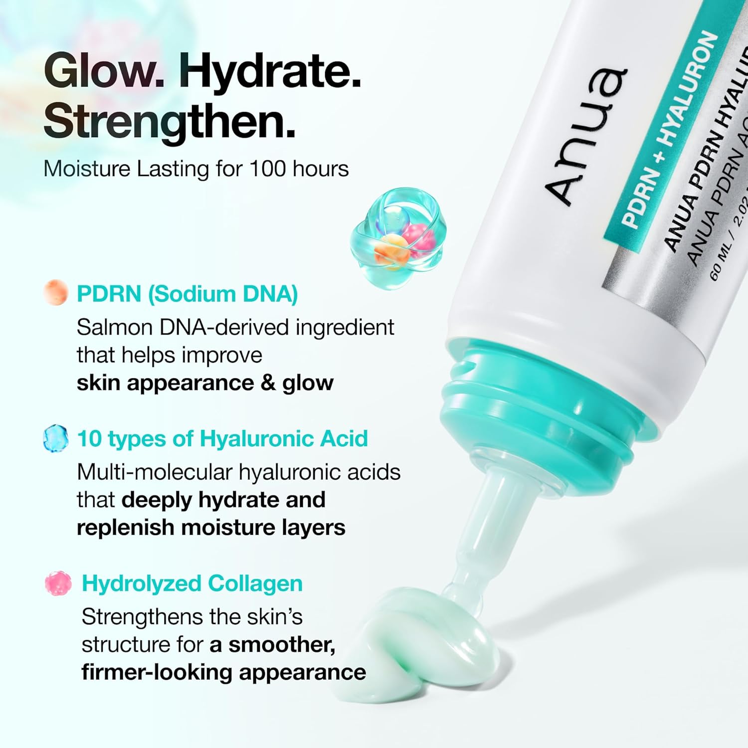 ANUA PDRN Hyaluronic Acid 100 Moisturizing Cream 60ml 2.02 fl oz