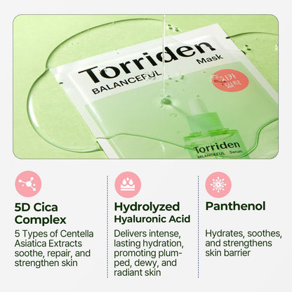 TORRIDEN Balanceful Cica Mask Pack 10 Sheets