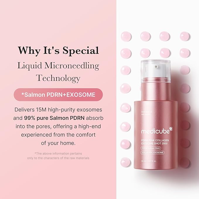 MEDICUBE PDRN Pink Collagen Exosome Shot Serum 2,000 PPM 30ml 1.01 fl.oz