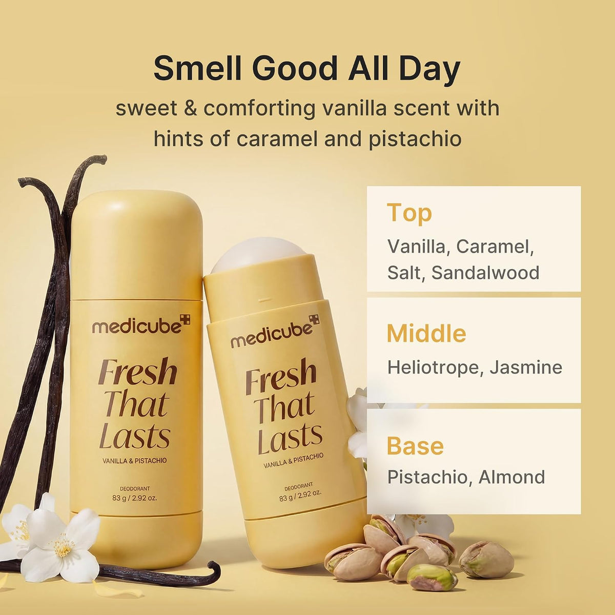 Medicube Fresh That Lasts Vanilla & Pistachio Deodorant 83 g