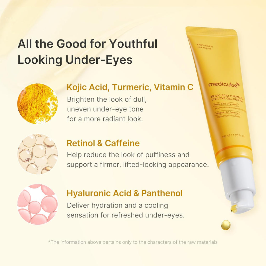 MEDICUBE Kojic Acid Turmeric Vita Eye Gel Serum 30ml 1.01 fl.oz
