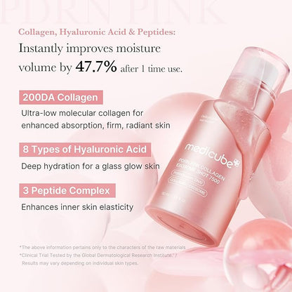 MEDICUBE PDRN Pink Collagen Exosome Shot Serum 7,500 PPM 1.01 fl.oz
