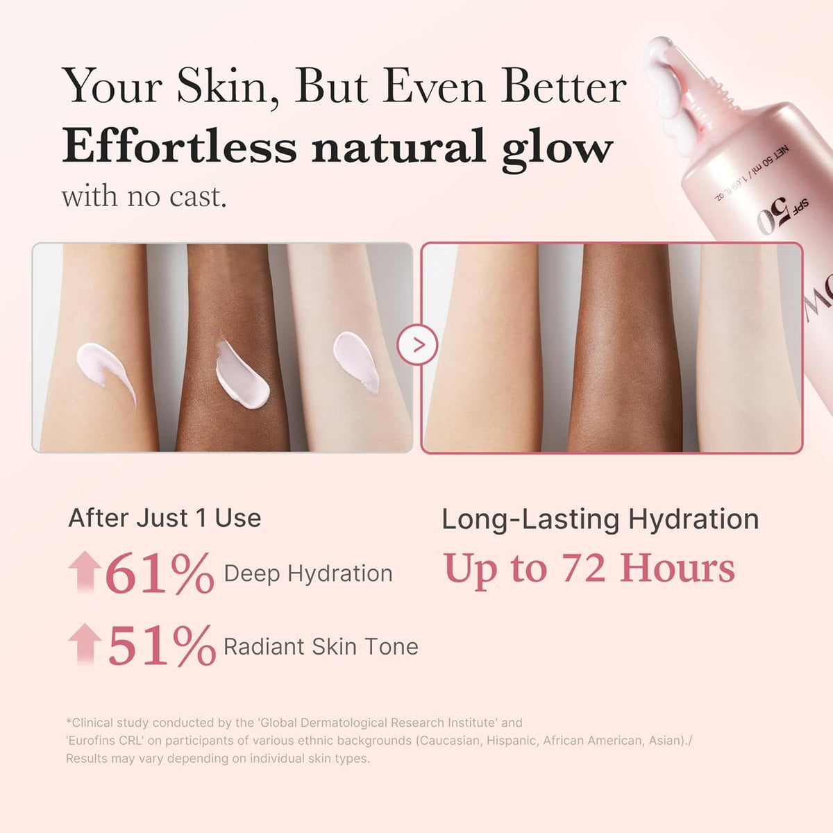 MEDICUBE No Cast Just Glow Collagen Sunscreen SPF 50 50ml 1.69 fl. oz.