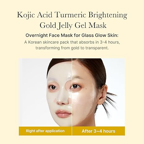 MEDICUBE Kojic Acid Turmeric Brightening Gold Jelly Gel Mask 4 Sheets