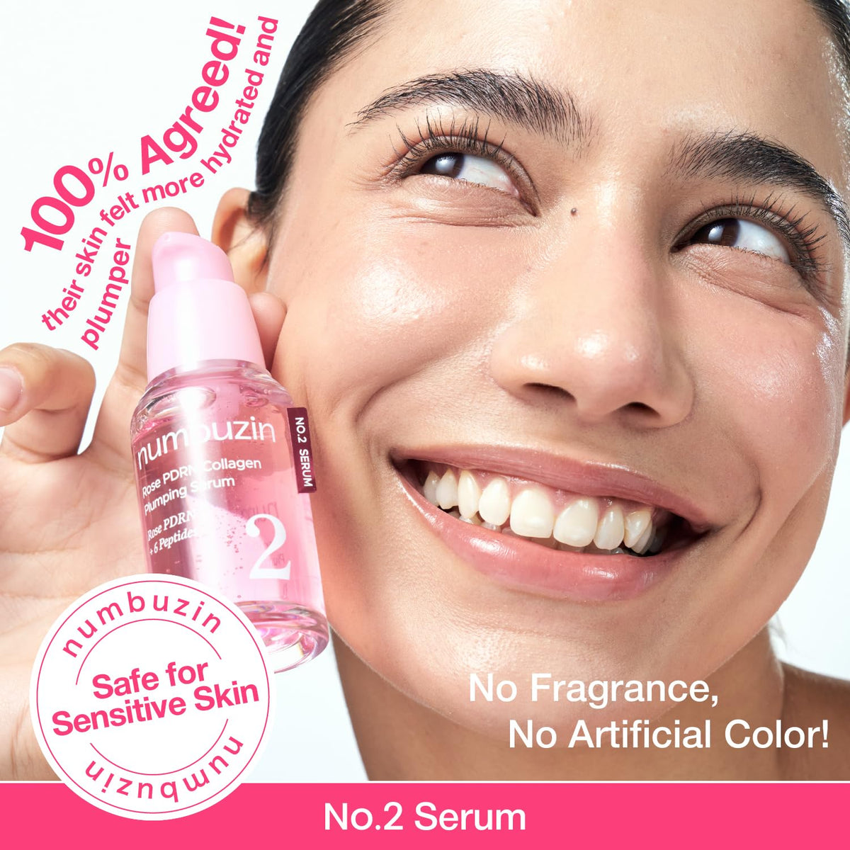 NUMBUZIN No.2 Serum Rose PDRN Collagen Plumping Serum 30ml 1.01 fl.oz.