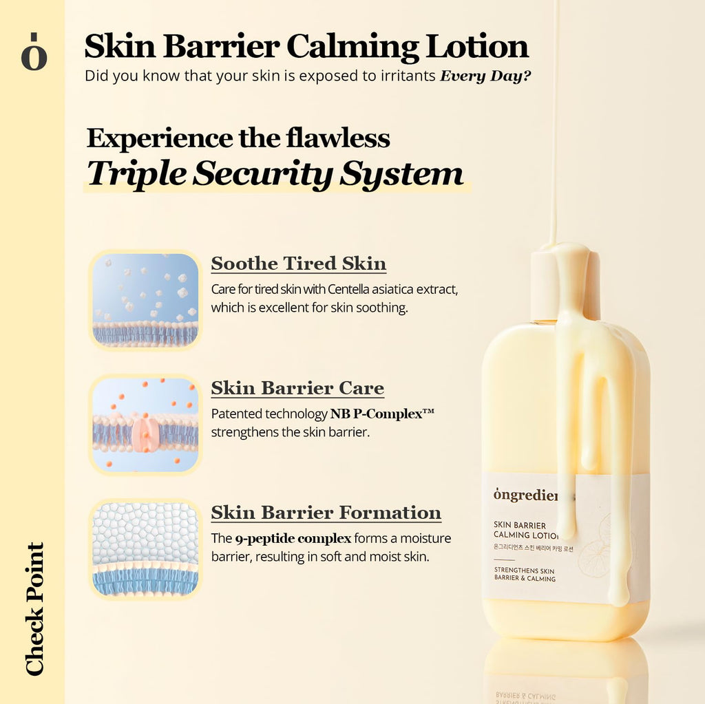ONGREDIENTS Skin Barrier Calming Lotion 220ml 7.43 fl Oz
